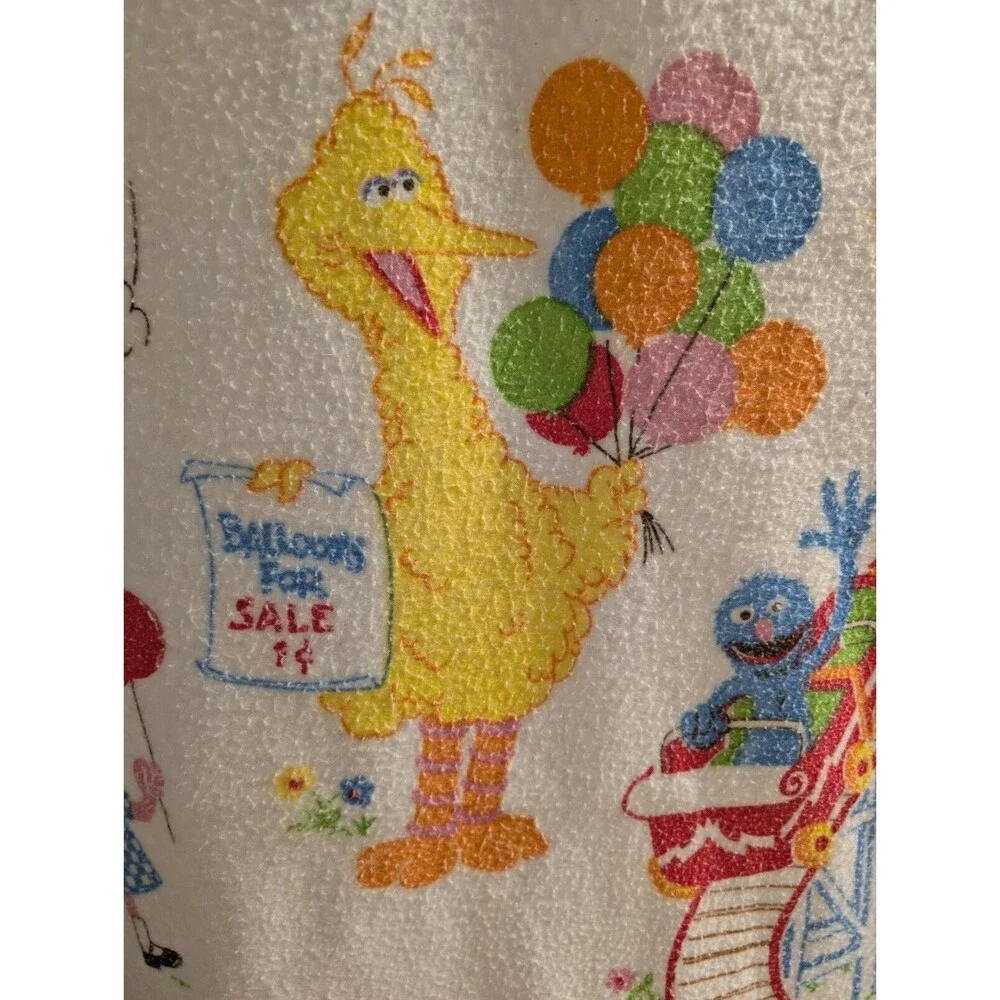 Vintage JCPenney Twin Blanket Muppets Inc Sesame Street Made In USA 70s Rare